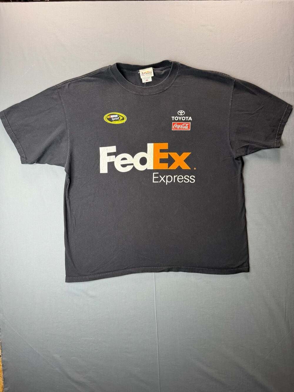 Chase Authentics Denny Hamlin #11 FedEx Express NASCAR Racing T-Shirt 2X Black